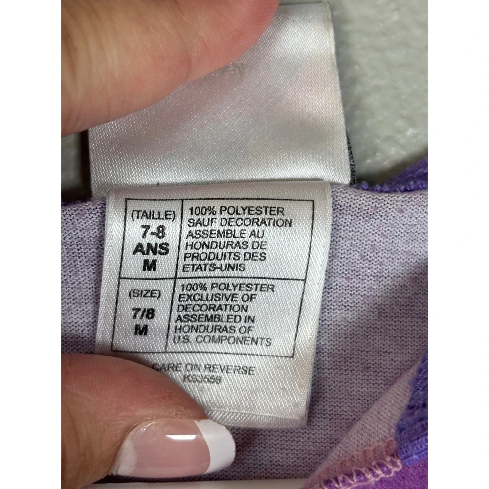 Disney Store Tinker Bell Purple Nightgown Tank Dress Girls 7/8 Sleeveless 2000's